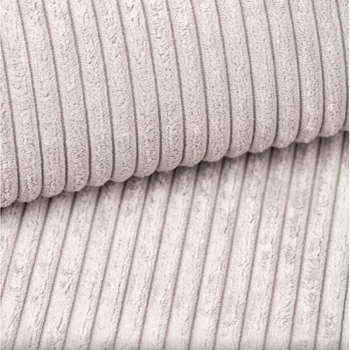 Opale - Canapé Droit Convertible Velours Côtelé 3 Places - Beige