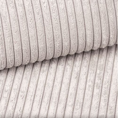 Opale - Canapé D'angle Réversible Convertible Velours Côtelé 4 Places - Beige