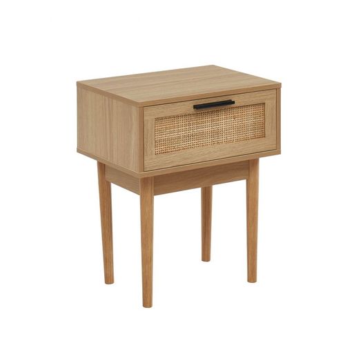 Zircon - Table De Chevet Cannage Rotin 1 Tiroir