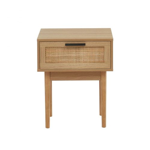 Zircon - Table De Chevet Cannage Rotin 1 Tiroir