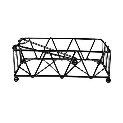 Porte Serviettes Filaire Avec Rabat En Métal Noir