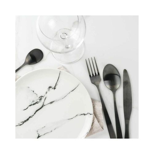 Ménagère Inox 16 Pièces Table Chic Effet Noir