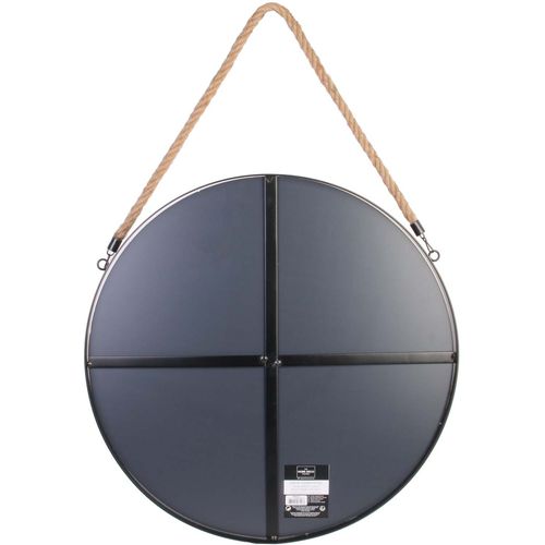 Miroir Rond Avec Anse En Jonc 50 Cm Noir