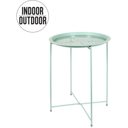 Table D'appoint En Métal "lesea" 60cm Vert D'eau
