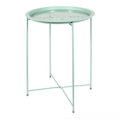 Table D'appoint En Métal "lesea" 60cm Vert D'eau