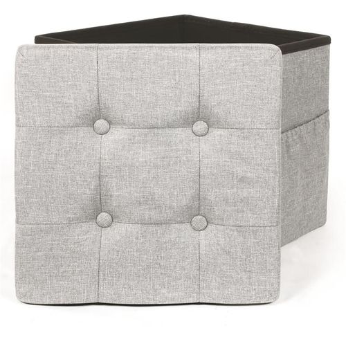 Pouf et Coffre De Rangement "pliable" 38cm Gris