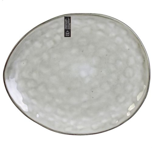 Assiette Plate Galet Natural Au Gré Du Temps - Gris