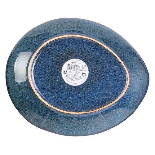 Assiette En Grès Bleu Au Grès Du Temps 22 Cm