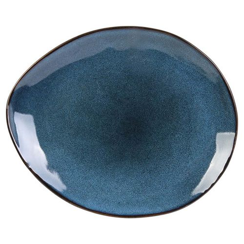 Assiette En Grès Bleu Au Grès Du Temps 22 Cm