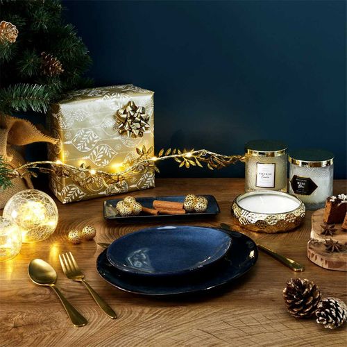 Assiette En Grès Bleu Au Grès Du Temps 22 Cm