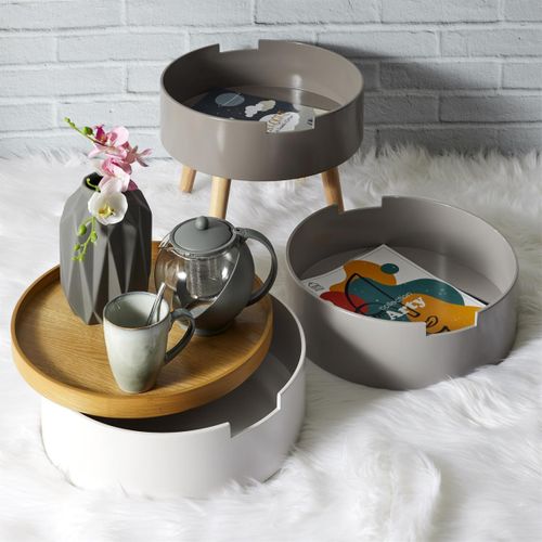 Lot De 6 Mugs "au Grès Du Temps" 12cm Gris