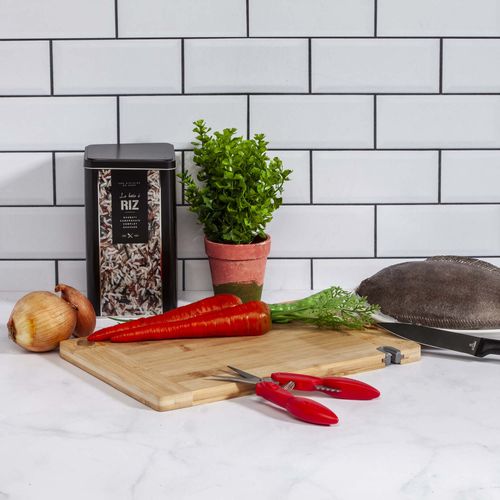 Planche à Découper En Bambou Avec Aiguiseur Intégré