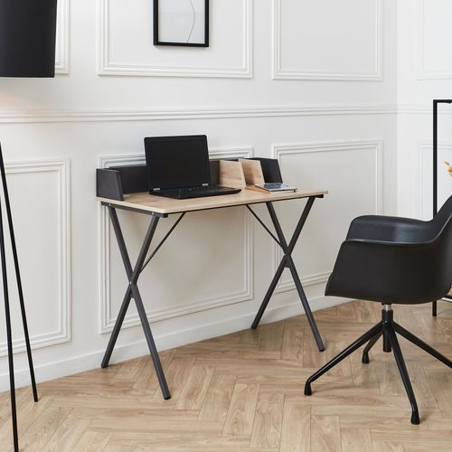 Bureau En Bois Et Métal Brice Gris