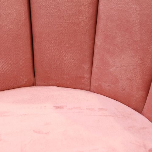 Chaise Design Effet Velours Ariel - Rose