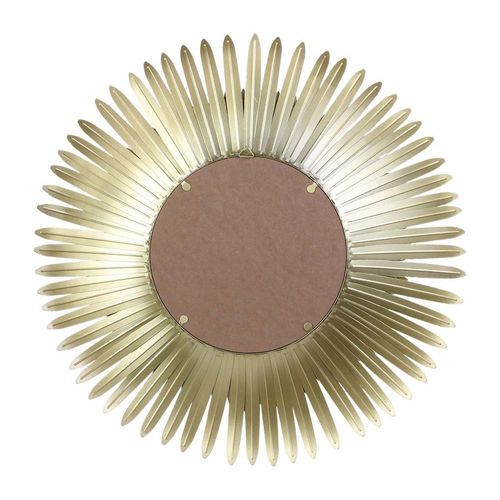 Miroir Plumes En Métal Doré 53 Cm