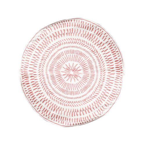 Tapis De Décoration Extérieur Ethnique Laura - Diam. 150 Cm - Marron Terracotta