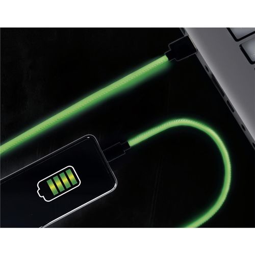 Câble Micro USB "phosphorescent" 200cm Vert