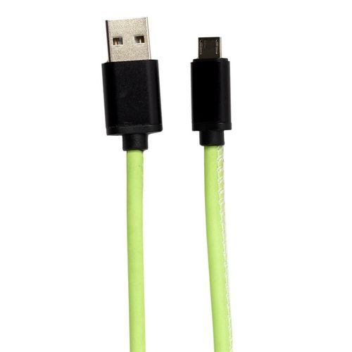 Câble Micro USB "phosphorescent" 200cm Vert