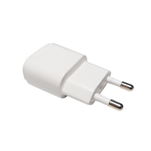 Prise Secteur Double Port USB "plug" 8cm Blanc