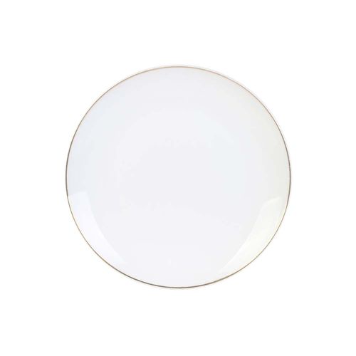 Assiette En Porcelaine Avec Liseré Doré Assiette Plate - 20 Cm