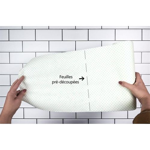 Lot De 2 Rouleaux Essuie-tout "réutilisable" 28cm Blanc