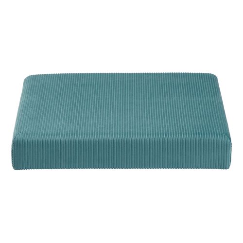 Pouf Coffre Pliable En Velours Design Giulia - L. 38 X H. 38 Cm - Bleu