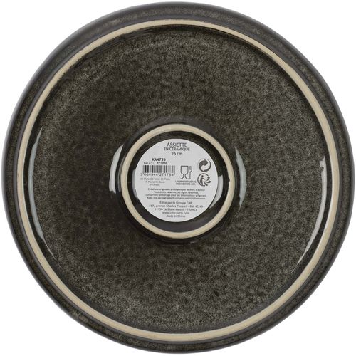 Assiette Plate En Grès Tokyo 26 Cm