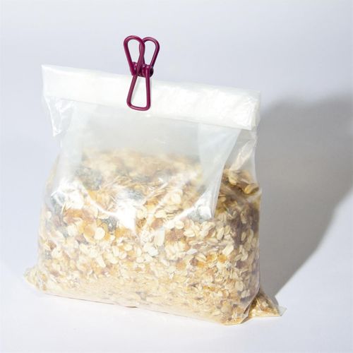 Lot De 9 Pinces "ferme Sachet" 10cm Gris