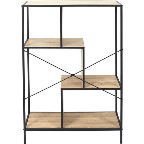 Etagère Edison - H. 113 Cm - Noir Et Bois