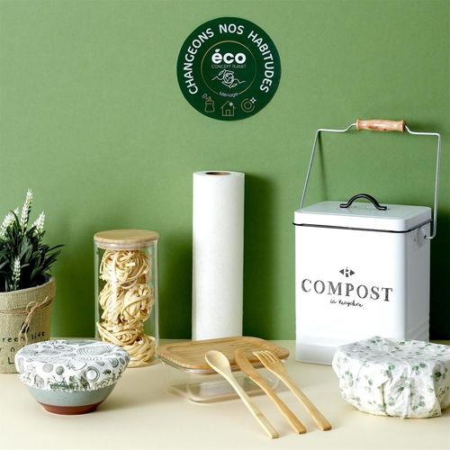 Lunch Box Verre et Bambou "repas" 1,4l Transparent