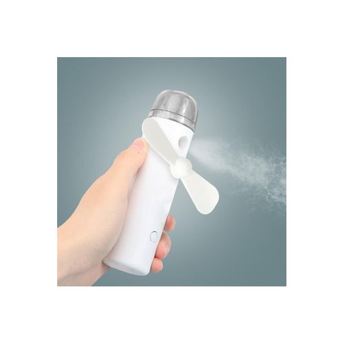 Ventilateur et Brumisateur "rechargeable" 12cm Blanc