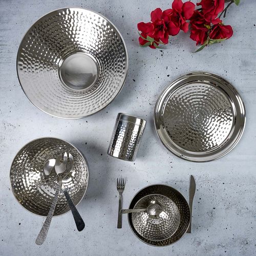 Ménagère 16 Pièces En Inox Martelée