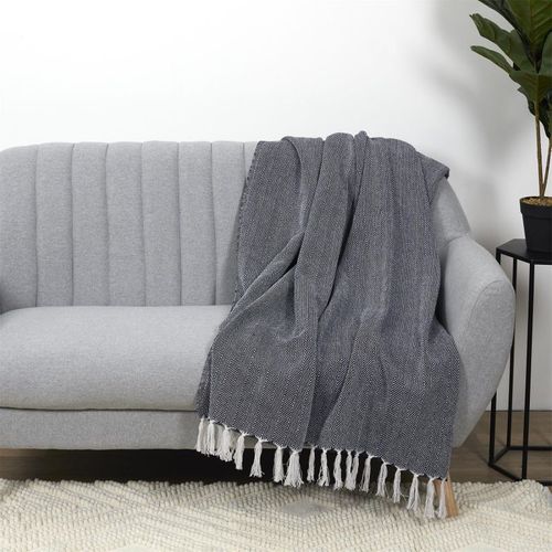 Plaid Jacquard - Bleu Marine