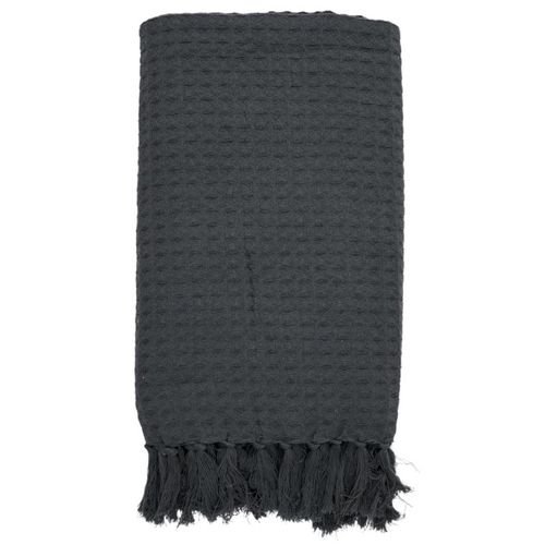 Jeté De Canapé "gaufré" 170x250cm Gris Anthracite