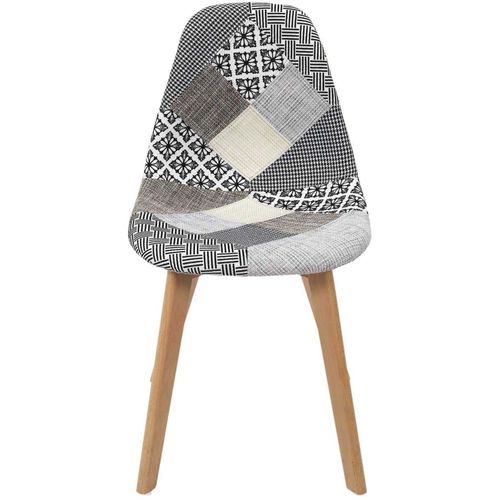 Chaise Scandinave Patchwork (lot De 2) Blanc