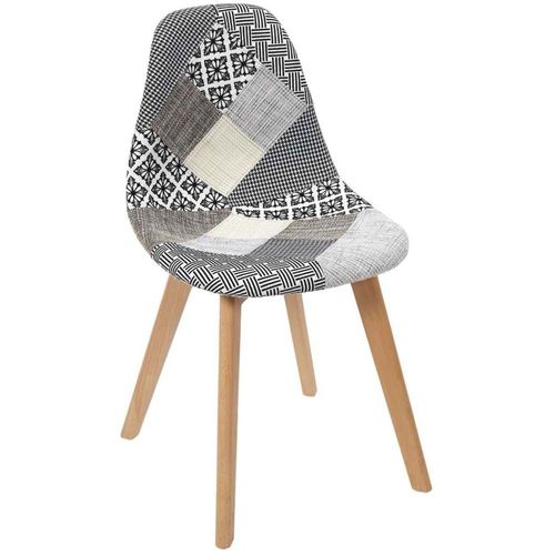 Chaise Scandinave Patchwork (lot De 2) Blanc