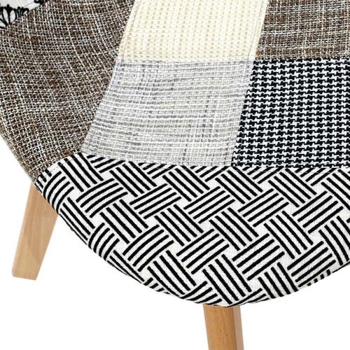 Chaise Scandinave Patchwork (lot De 2) Blanc