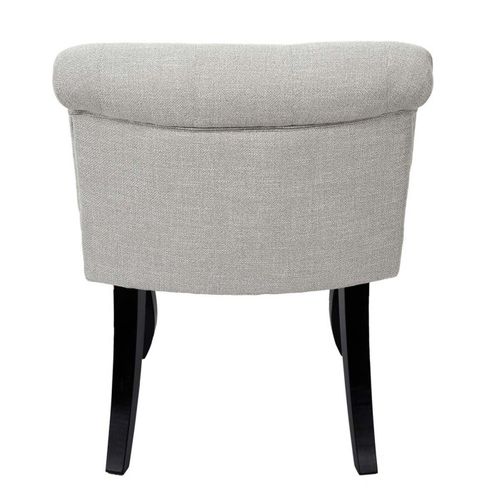 Fauteuil En Tissu Design "eleonor" 68cm Gris et Noir