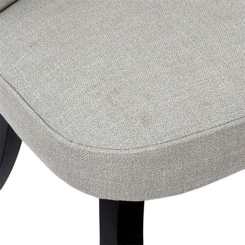 Fauteuil En Tissu Design "eleonor" 68cm Gris et Noir