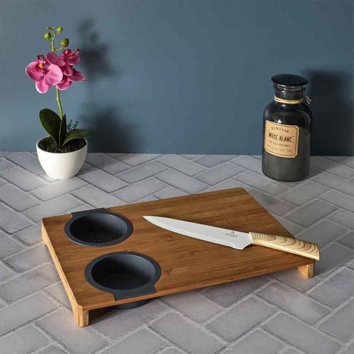 Planche à Découper "3 En 1" 40cm Naturel