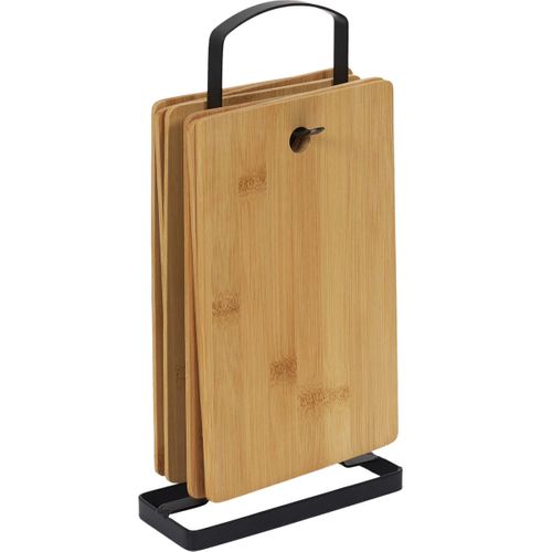 Set De 6 Planches à Découper En Bambou Avec Socle En Métal
