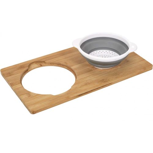 Planche à Découper En Bambou Avec Passoire Intégrée