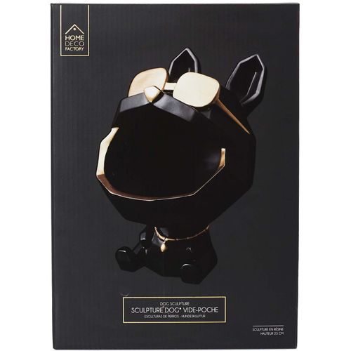 Vide Poche Chien Lunettes Dorées Origami Noir Et Doré