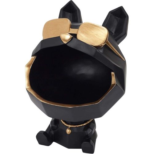 Vide Poche Chien Lunettes Dorées Origami Noir Et Doré