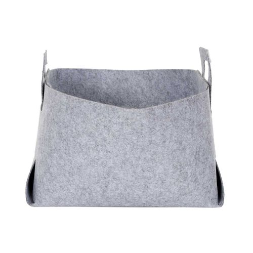 Lot De 3 Boîtes De Rangement "feutrine" 49cm Gris