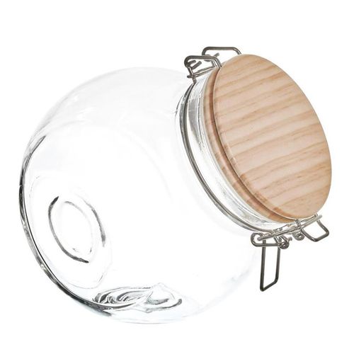Bocal De Conservation "bois" 1,3l Transparent
