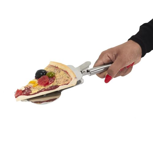 Coupe Pizza En Métal "4 En 1" 28cm Argent