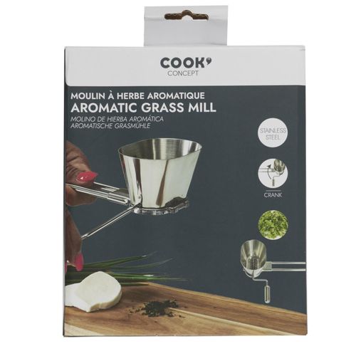 Moulin à Manivelle "herbes Aromatiques" 19cm Inox