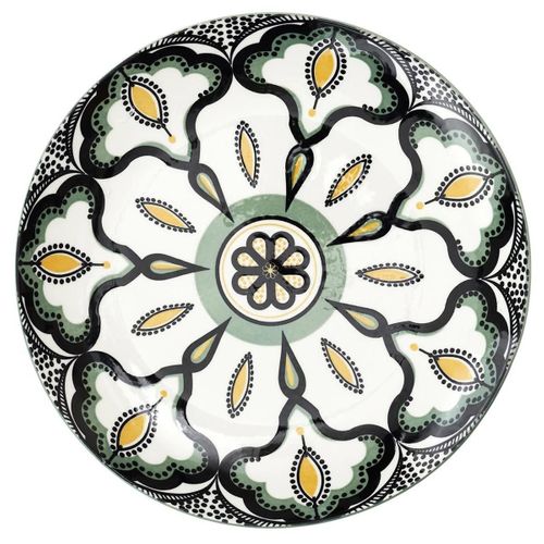Lot De 6 Assiettes à Dessert "mandala" 19cm Vert