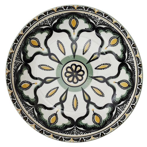 Lot De 6 Assiettes Creuses "mandala" 20cm Vert